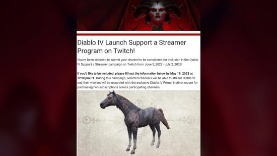 . Diablo 4: Twitch drops con un caballo de $10 incluido