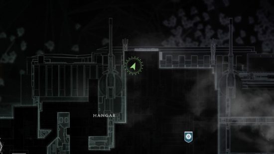 image depicting xur's location in the tower hangar