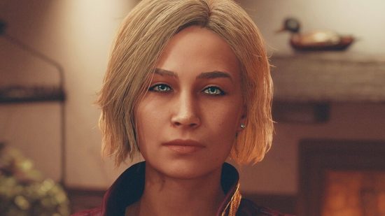 Starfield tiene las mejores ventas anticipadas en Steam: una científica con cabello rubio y una chaqueta de cuero, Sarah Morgan, del juego RPG Starfield de Bethesda